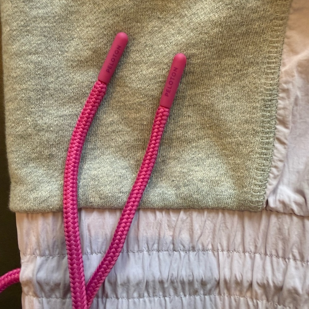 Peloton Gray and Pink Drawstring Sweatshirt - Picture 6 of 7
